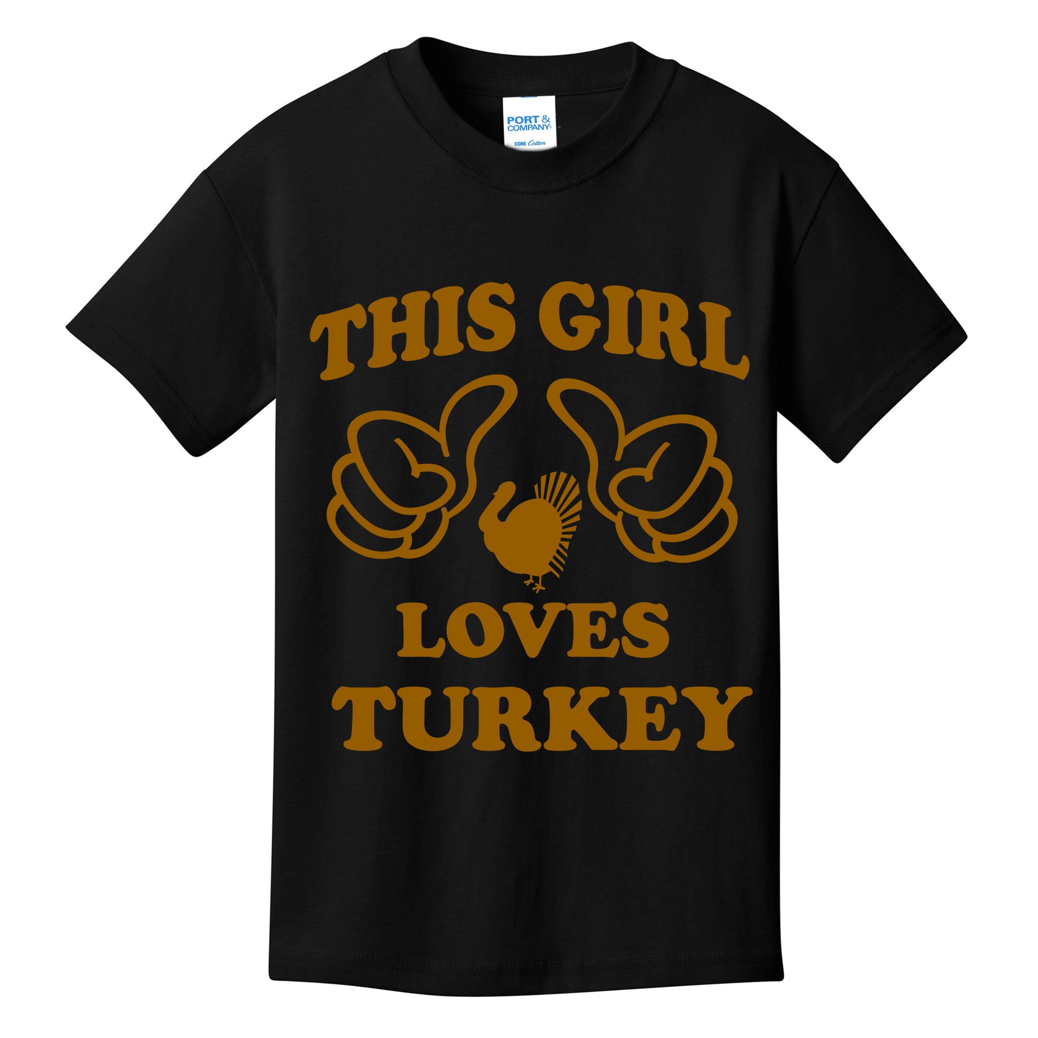 This Girl Loves Turkey Kids T-Shirt