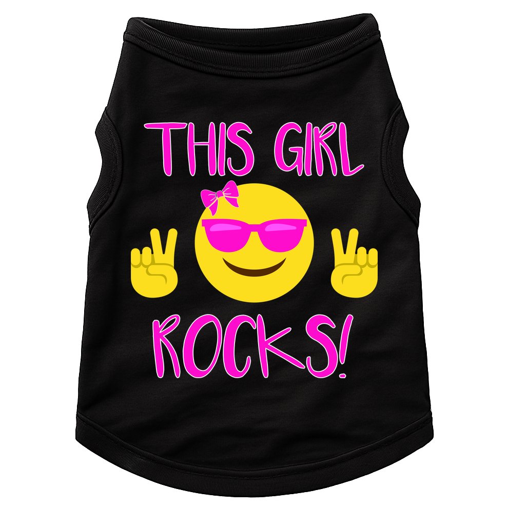 This Girl Rocks Funny Emoji Doggie Tank