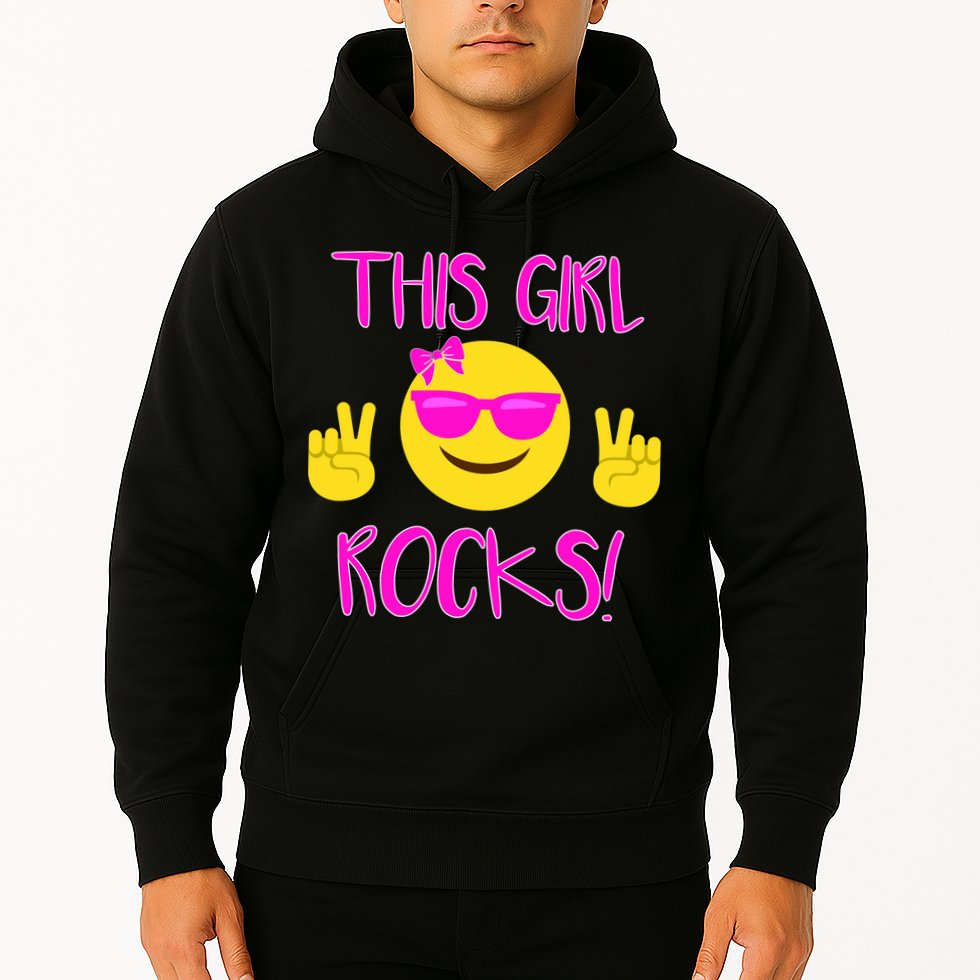 This Girl Rocks Funny Emoji Hoodie