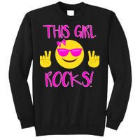 This Girl Rocks Funny Emoji Sweatshirt