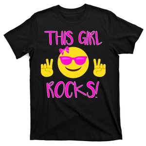 This Girl Rocks Funny Emoji T-Shirt