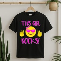 This Girl Rocks Funny Emoji T-Shirt