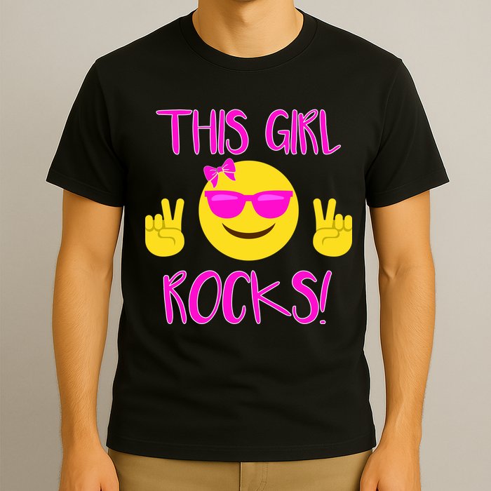 This Girl Rocks Funny Emoji T-Shirt