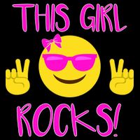 This Girl Rocks Funny Emoji T-Shirt
