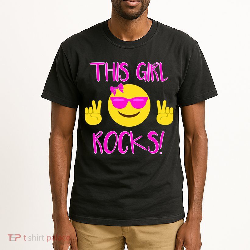 This Girl Rocks Funny Emoji Tall T-Shirt