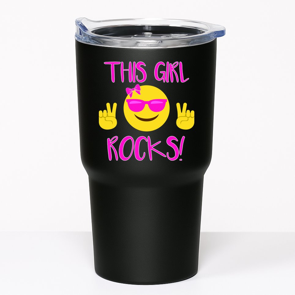 This Girl Rocks Funny Emoji Tumbler