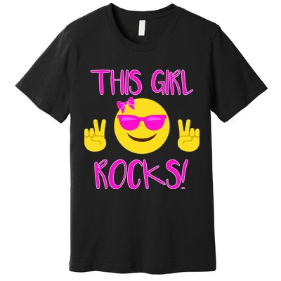 This Girl Rocks Funny Emoji Premium T-Shirt
