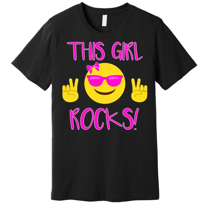 This Girl Rocks Funny Emoji Premium T-Shirt