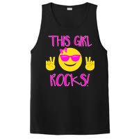 This Girl Rocks Funny Emoji PosiCharge Competitor Tank