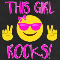 This Girl Rocks Funny Emoji Trucker Hat