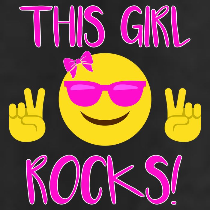 This Girl Rocks Funny Emoji Trucker Hat