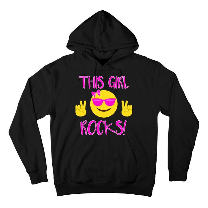 This Girl Rocks Funny Emoji Tall Hoodie