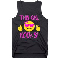 This Girl Rocks Funny Emoji Tank Top