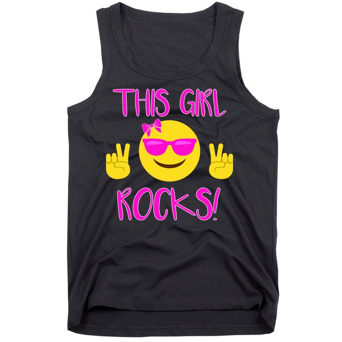 This Girl Rocks Funny Emoji Tank Top