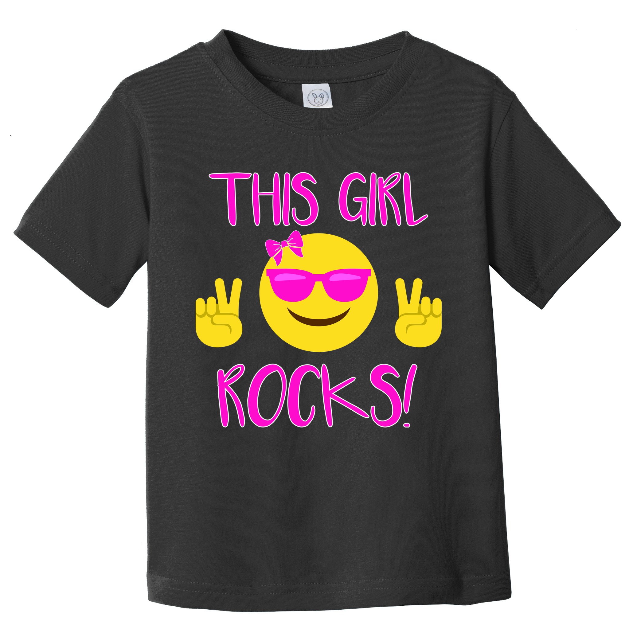 This Girl Rocks Funny Emoji Toddler T-Shirt
