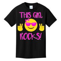 This Girl Rocks Funny Emoji Kids T-Shirt