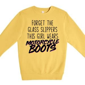 This Girl Wears Motorcycle Boots Premium Crewneck Sweatshirt