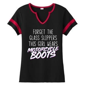 This Girl Wears Motorcycle Boots Ladies Halftime Notch Neck Tee