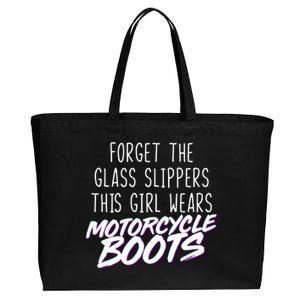 This Girl Wears Motorcycle Boots Cotton Canvas Jumbo Tote