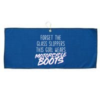 This Girl Wears Motorcycle Boots Large Microfiber Waffle Golf Towel