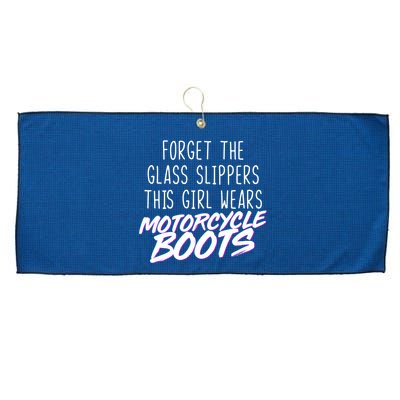 This Girl Wears Motorcycle Boots Large Microfiber Waffle Golf Towel