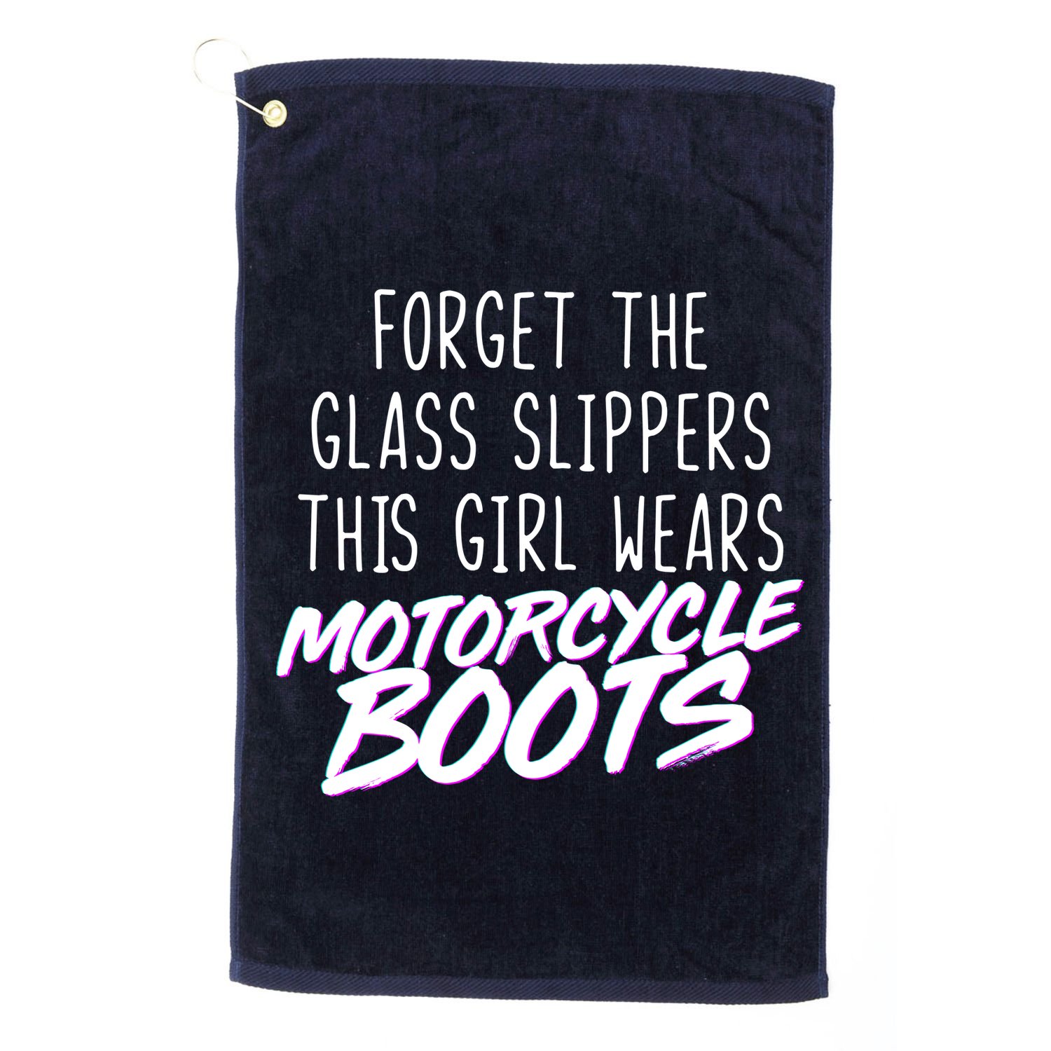 This Girl Wears Motorcycle Boots Golf Towel