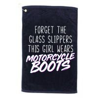 This Girl Wears Motorcycle Boots Platinum Collection Golf Towel