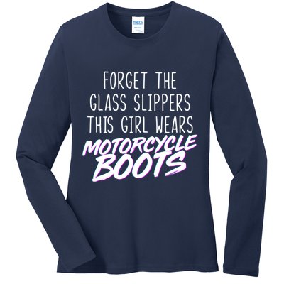 This Girl Wears Motorcycle Boots Ladies Long Sleeve Shirt
