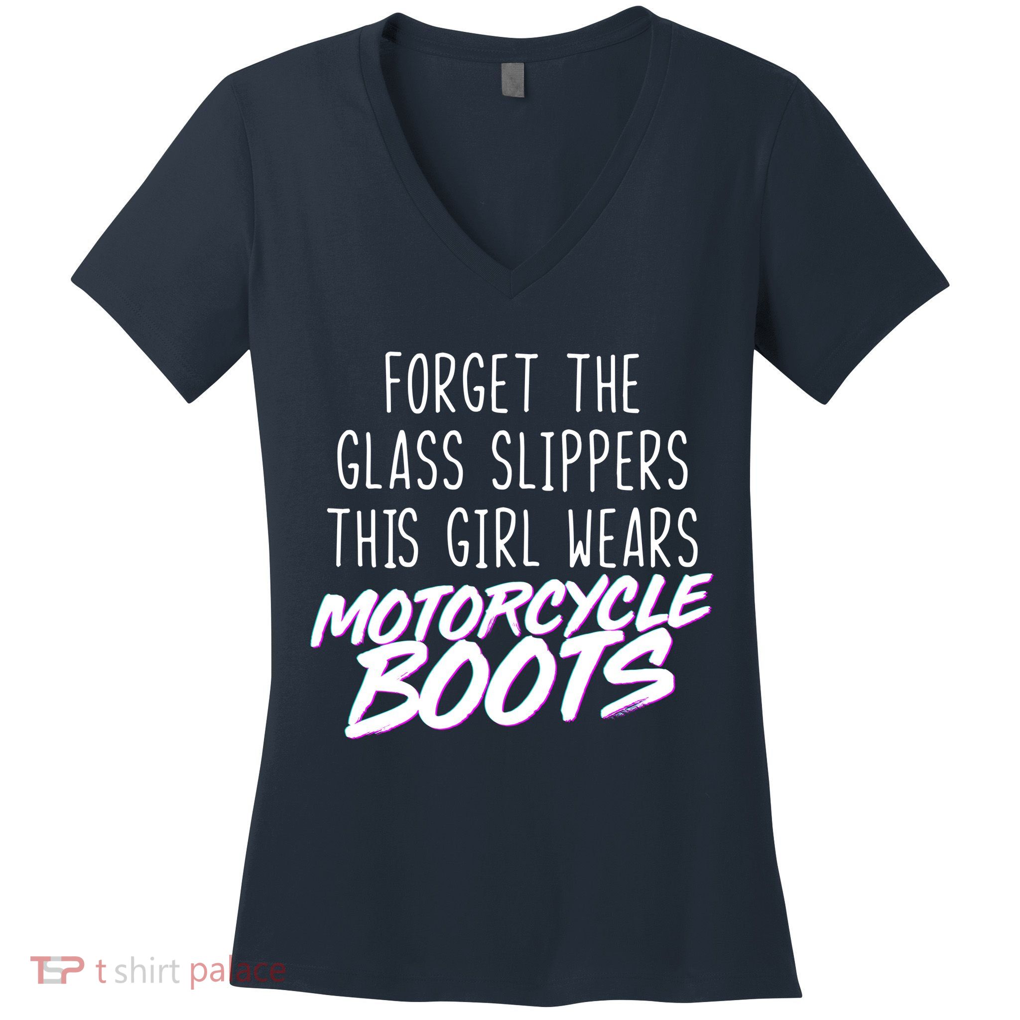 This Girl Wears Motorcycle Boots Women's V-Neck T-Shirt