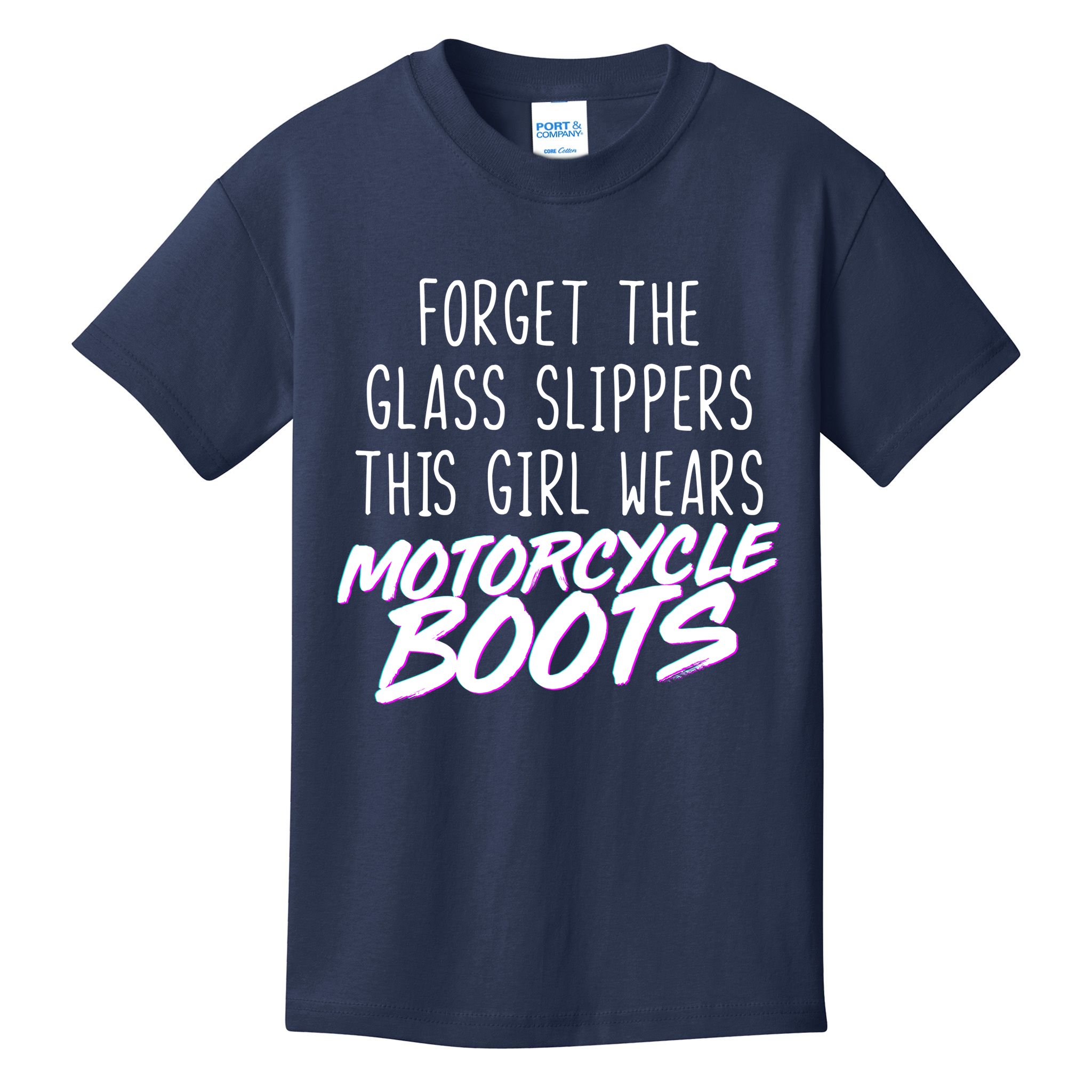 This Girl Wears Motorcycle Boots Kids T-Shirt
