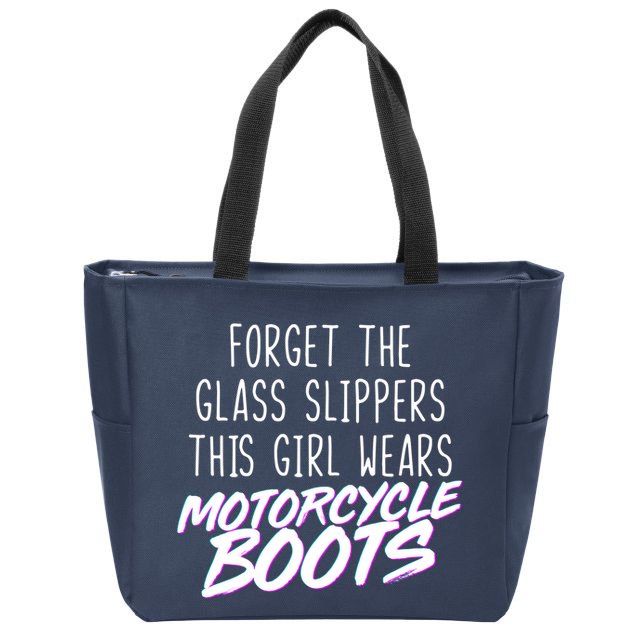 This Girl Wears Motorcycle Boots Zip Tote Bag