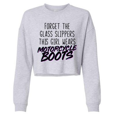 This Girl Wears Motorcycle Boots Cropped Pullover Crew