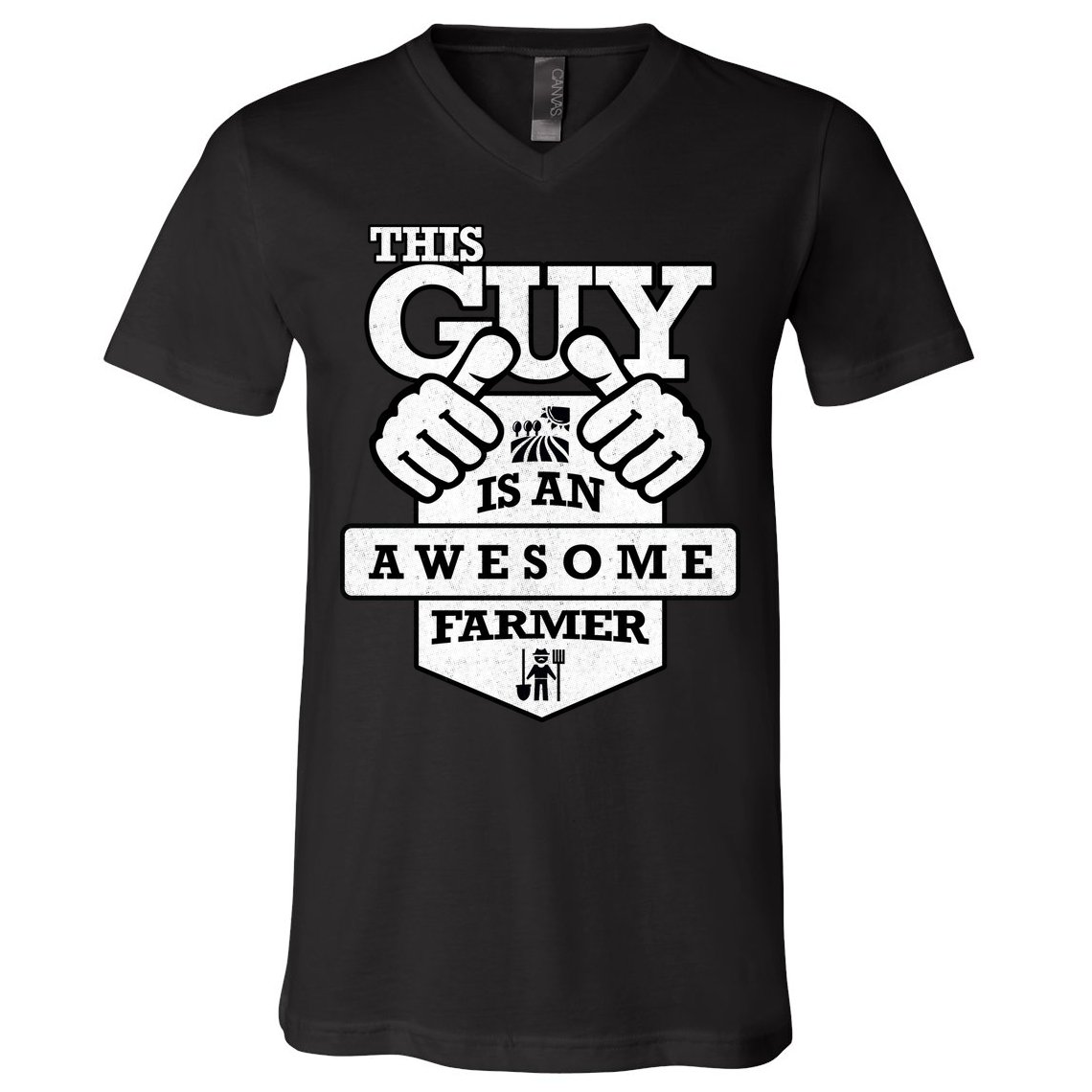 This Guy Is An Awesome Farmer V-Neck T-Shirt