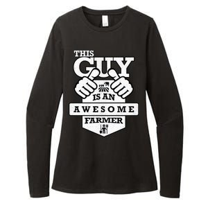 This Guy Is An Awesome Farmer Womens CVC Long Sleeve Shirt