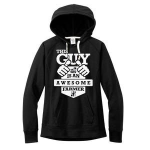 This Guy Is An Awesome Farmer Women's Fleece Hoodie