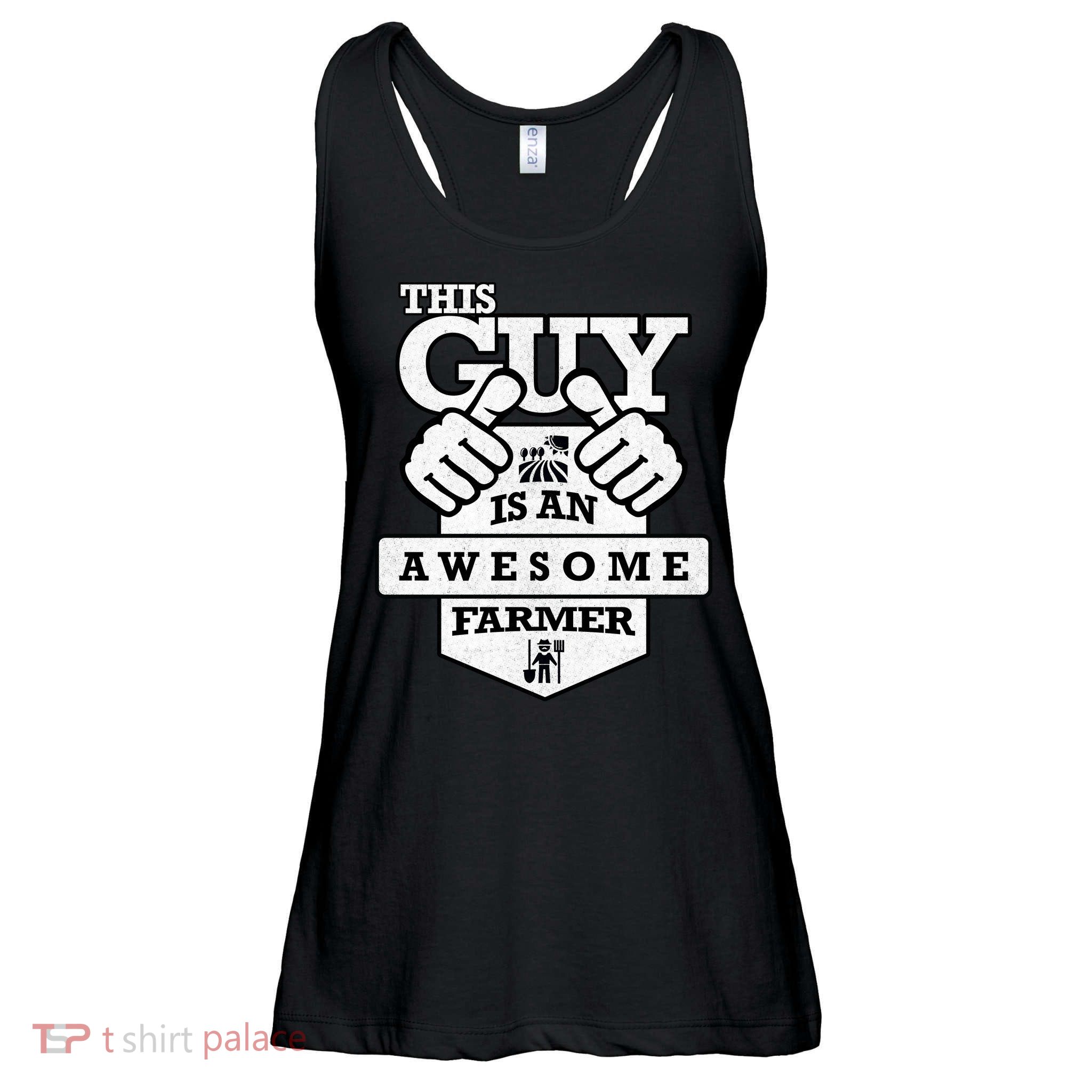 This Guy Is An Awesome Farmer Ladies Essential Flowy Tank