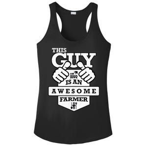 This Guy Is An Awesome Farmer Ladies PosiCharge Competitor Racerback Tank