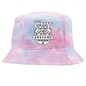 This Guy Is An Awesome Farmer Tie-Dyed Bucket Hat