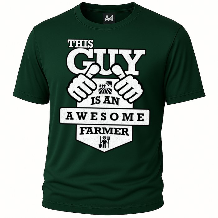 This Guy Is An Awesome Farmer Cooling Performance Crew T-Shirt