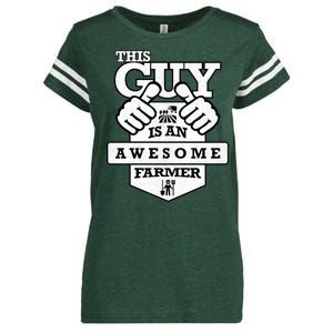 This Guy Is An Awesome Farmer Enza Ladies Jersey Football T-Shirt