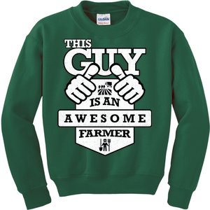 This Guy Is An Awesome Farmer Kids Sweatshirt