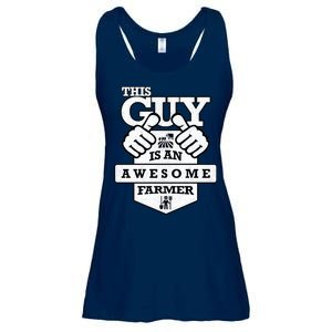 This Guy Is An Awesome Farmer Ladies Essential Flowy Tank