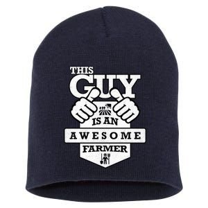 This Guy Is An Awesome Farmer Short Acrylic Beanie