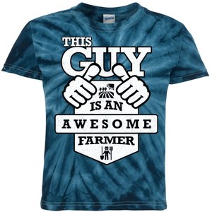 This Guy Is An Awesome Farmer Kids Tie-Dye T-Shirt