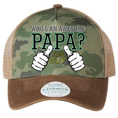 This Guy Is An Awesome Papa Legacy Tie Dye Trucker Hat