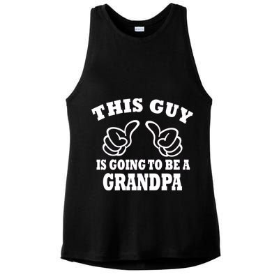 This Guy Is Going To Be A Grandpa Ladies PosiCharge Tri-Blend Wicking Tank