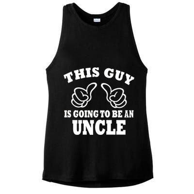 This Guy Is Going To Be An Uncle Ladies PosiCharge Tri-Blend Wicking Tank