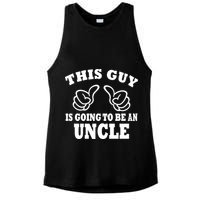 This Guy Is Going To Be An Uncle Ladies PosiCharge Tri-Blend Wicking Tank