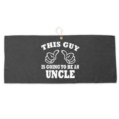 This Guy Is Going To Be An Uncle Large Microfiber Waffle Golf Towel