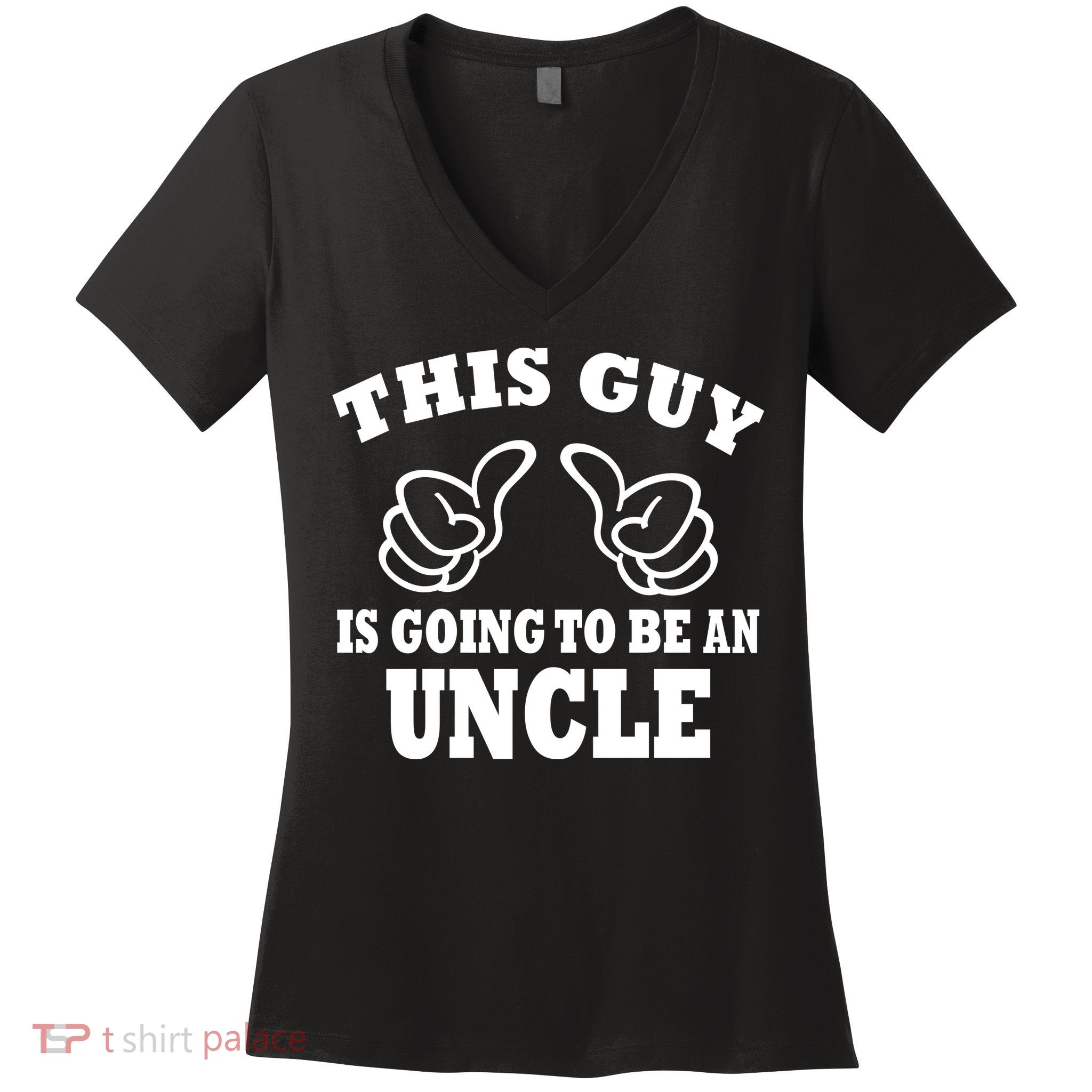 This Guy Is Going To Be An Uncle Women's V-Neck T-Shirt